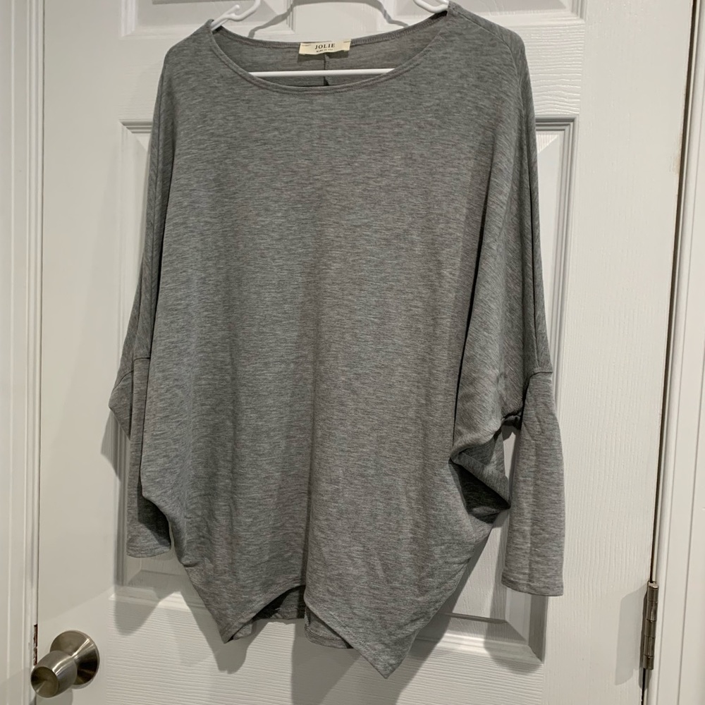 Grey Dolman Casual Top
